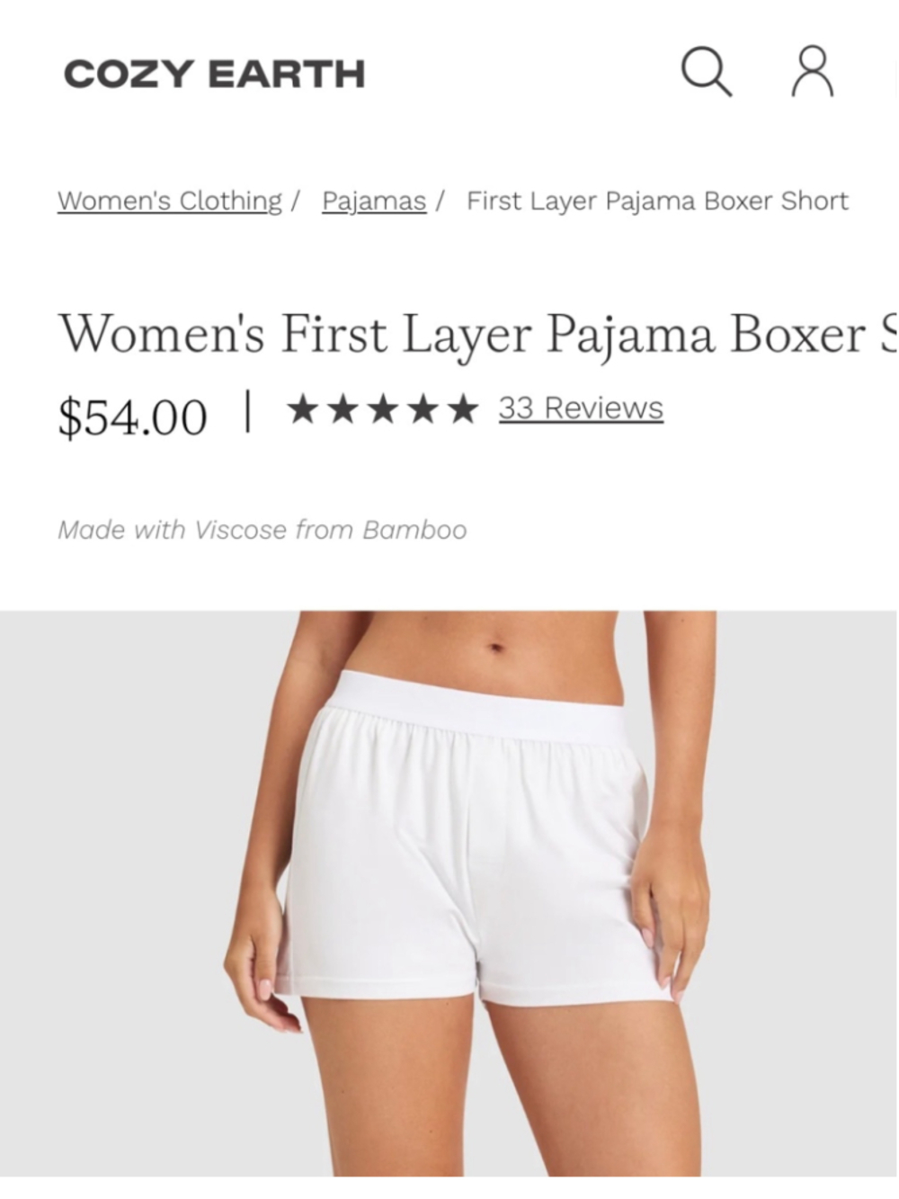 Cozy Earth First Layer Shirts White L Minimalist Bamboo